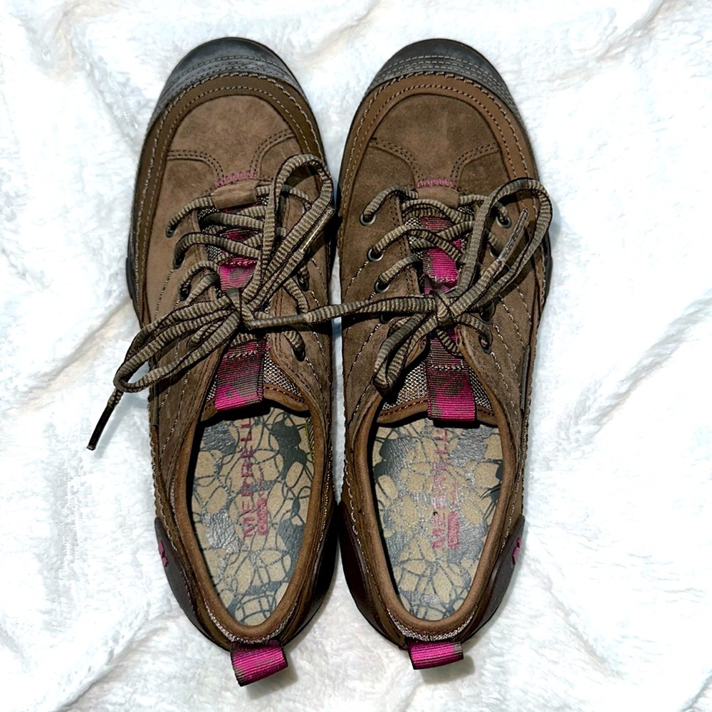Merrell Mimosa Stone Brown Hiking Shoes 7.5